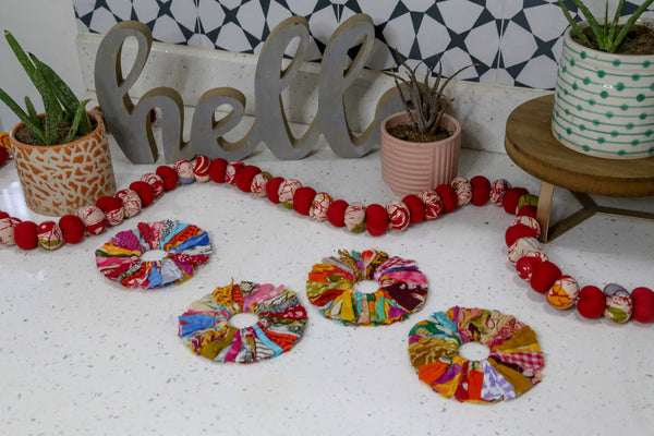 Saree Sunburst Coaster Set